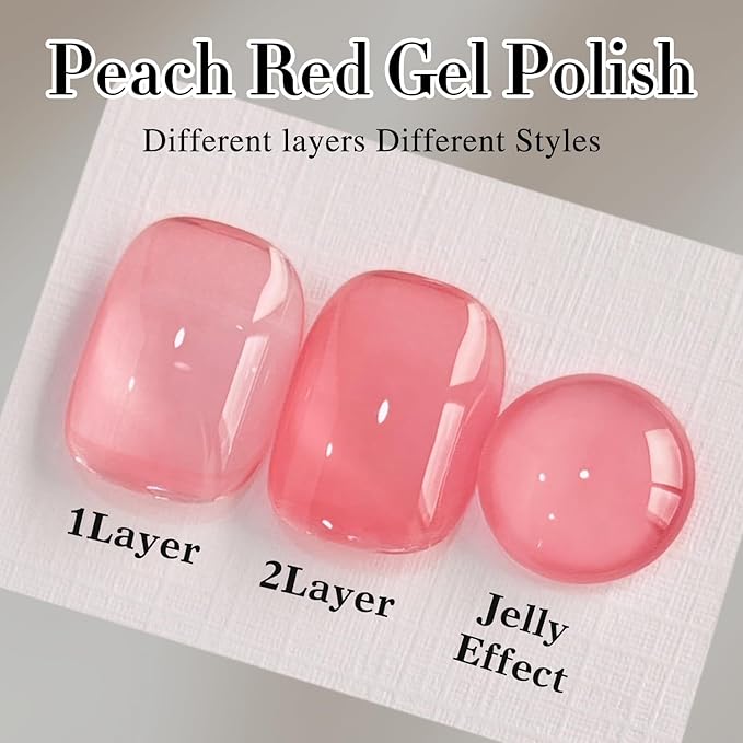 Double Rhythm 0.5Oz Translucent Gel Polish Sheer Neutral Natural Light Milky Same Color Same Bottle 15ML Jelly Gel Polish Art DIY at Home (Pink Rose-A1382)-Velvo Beauty