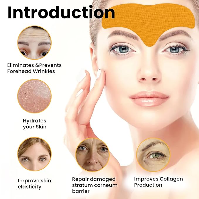 Forehead Wrinkle Patches Anti-wrinkle Pad Forehead Skin Lifting Firming Tightening Care Strips Removing Fine Lines Moisturizing-Velvo Beauty