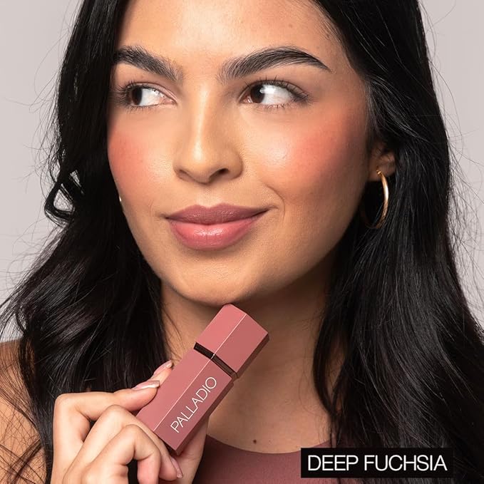 Palladio Liquid Blush for Cheeks & Lips 2-in-1 Makeup Face Blush, Weightless Cream Formula, Smudge Proof Long-Wearing Pigmented Blush, Natural Look Makeup Face Blushes, Dewy Finish, Dusty Rose-Velvo Beauty