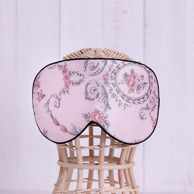 100% Pure Silk Eye Mask Sleep Eye Mask Eye Cover Eyeshade Sleeping Eye Mask Floral Colors (#1)-Velvo Beauty