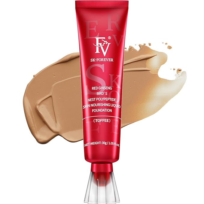 FV Waterproof Foundation with Oil-control, Long Lasting & Lightweight, Buildable Coverage, Matte Foundation for Oily/Normal Skin, Sweat-resistant Liquid Makeup Foundation for Face, 30g, Toffee-Velvo Beauty