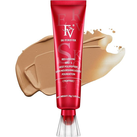 FV Waterproof Foundation with Oil-control, Long Lasting & Lightweight, Buildable Coverage, Matte Foundation for Oily/Normal Skin, Sweat-resistant Liquid Makeup Foundation for Face, 30g, Toffee-Velvo Beauty