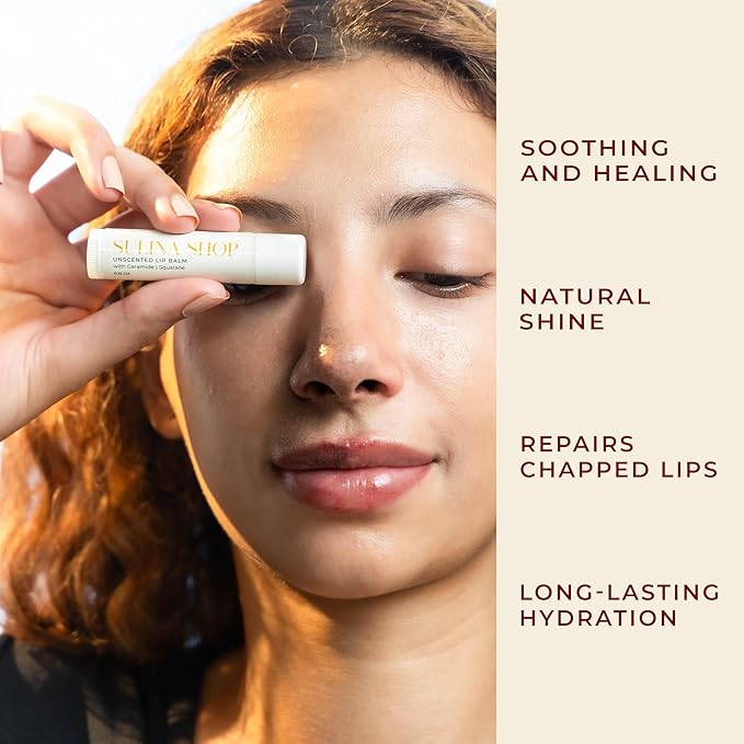 Unscented Lip Balm Hydrating for Dry Lips - Lip Moisturizer with Castor Oil and Beeswax, Chapped Lip Repair, Restores Smoothness, Barrier Protection, Fragrance-Free and Gentle-Velvo Beauty