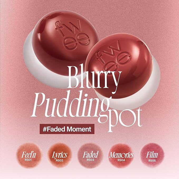 Lip&Cheek Blurry Pudding Pot | Faded Moment - Memories | Makeup Blush, Buildable Lightweight, Multi-Use Soft Matte Finish | 5g-Velvo Beauty