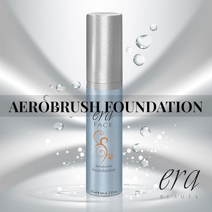 ERA Face spray makeup (R8 Amber, 2.25 oz) - airbrush foundation, everyday, buildable, professional spray on cosmetics by Era Beauty-Velvo Beauty
