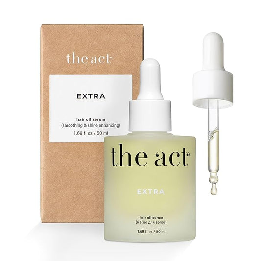 The Act Hair Oil for Dry & Frizzy Hair – Leave-In Lightweight Treatment with Argan, Coconut & Castor Oil – Non-Greasy Finish – 1.69 fl oz-Velvo Beauty