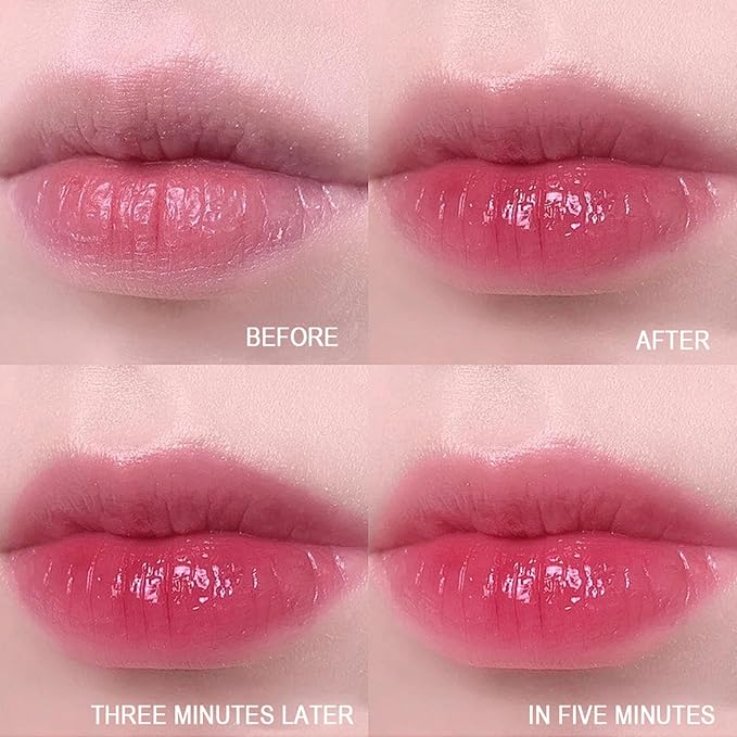 Heart Shaped Dual-use Deformable Lip Balm Stick - Honey,One end is colorless, while the other end is pink can be used as makeup, lipstick Peach. Repair, Keep Lips Moisturized, Gifts-Velvo Beauty