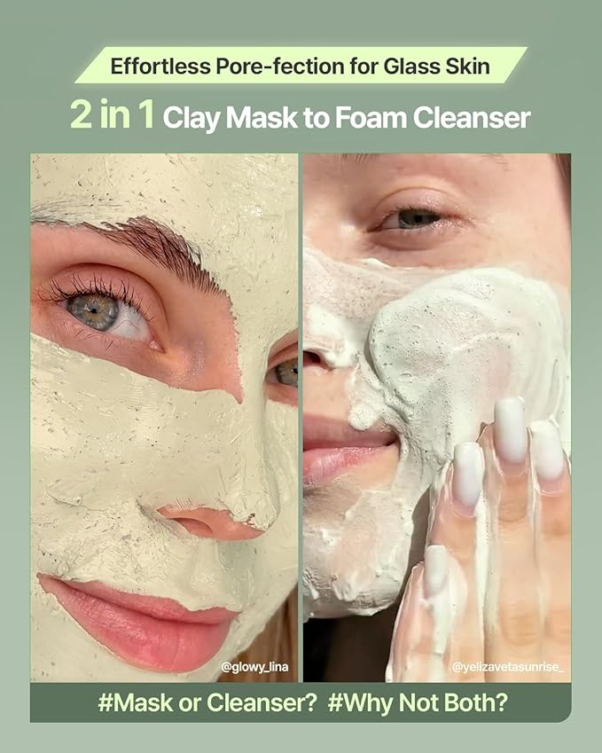 FULLY Green Tomato Pore Detox Clay Mask Cleanser, Pore Minimizing, Blackhead Care, Sebum Control, Exfoliation, Vegan, Face Wash, Sensitive Skin, Korean Skincare 4.05 fl.oz-Velvo Beauty