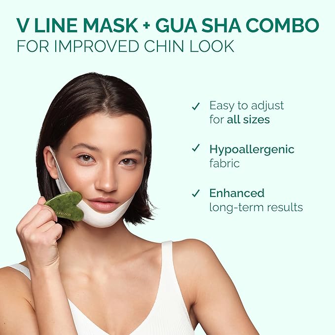 PLANTIFIQUE V-Line Collagen Mask for face 15 PCS | Chin Strap for Women & Men | V Line Lifting Mask with Collagen and Hyaluronic Acid V Shape Face Tape Chin | Skin Firming-Velvo Beauty