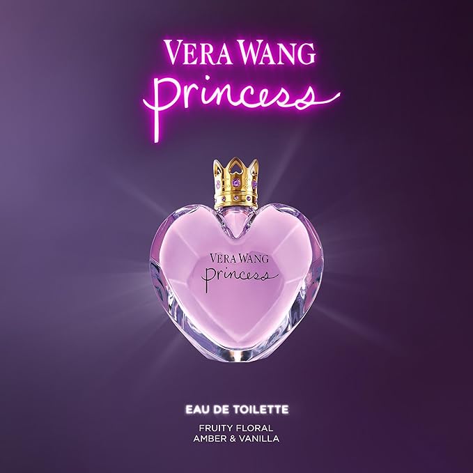 Vera Wang Princess Eau de Toilette 3.4 fl oz (Pack of 1), Notes of Apple, Quava, and Vanilla, Women's Fragrance, Long Lasting, Everyday Fragrance, Travel Size-Velvo Beauty