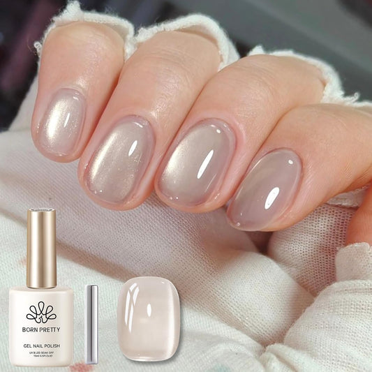 Born Pretty Cat Magnetic Eye Gel Nail Polish, Pink Moonlight Cat Magnetic Gel Nail Polish Delight Magnetic Nail Polish for Nail Art Manicure Salon DIY at Home 15ML-Velvo Beauty