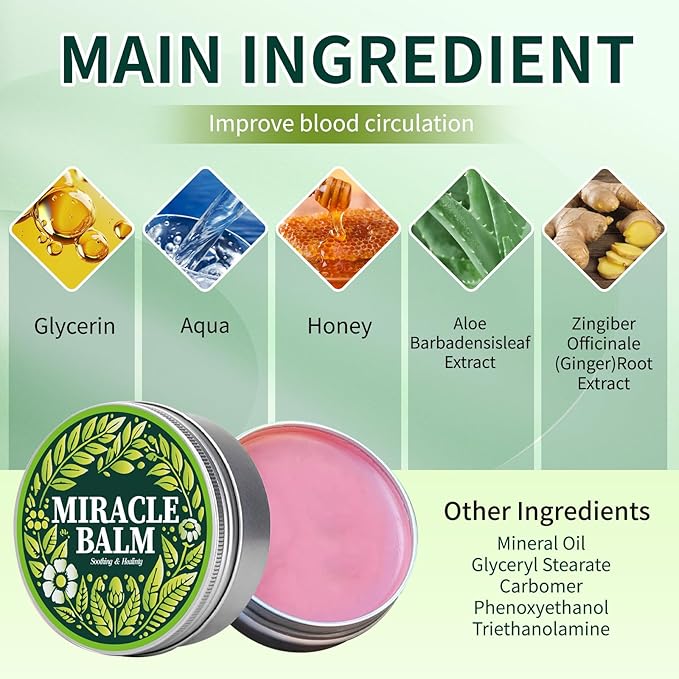 Miracle Balm, Miracle Balm for Leg - Soothing Joint Cream for Back, Hands, Feet and Body-Velvo Beauty