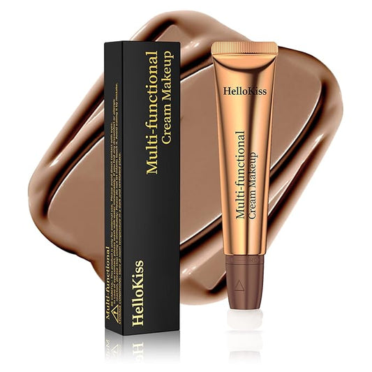 Go Ho Liquid Contour Beauty Wand,Blendable Super Silky Cream Contour Stick,Moisturizing Contour Blusher Stick with Fine Cushion Applicator,Cruelty-free, 002# Medium Brown-Velvo Beauty