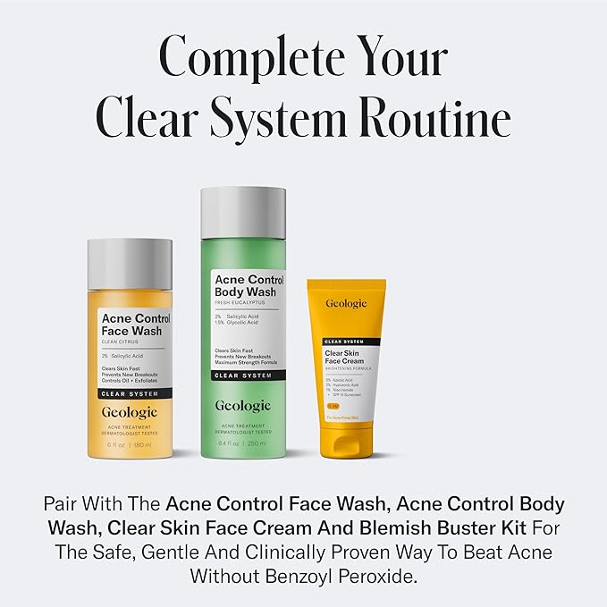 Geologie Skin Repair Moisturizer Face Cream | Clear System Retinol Resurfacing Formula | For Blemish Prone Skin with Niacinamide & Hyaluronic Acid | 60 ML-Velvo Beauty