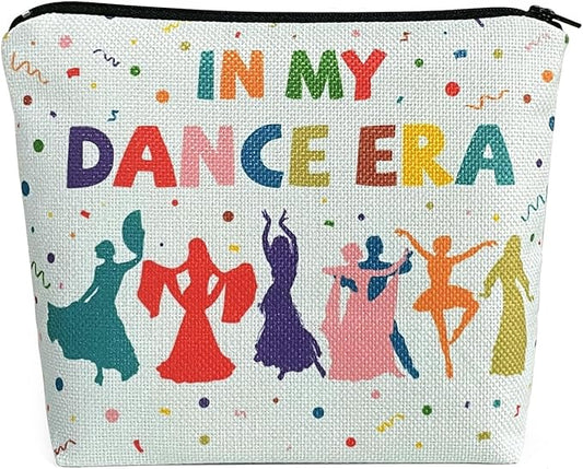 My Dance Era Canvas Zipper Cosmetic Bag, Small Makeup Bag for Women, Friends, Daughter, Sister for Dancers, Dancer Birthday Gifts for Girls (Blue)-Velvo Beauty