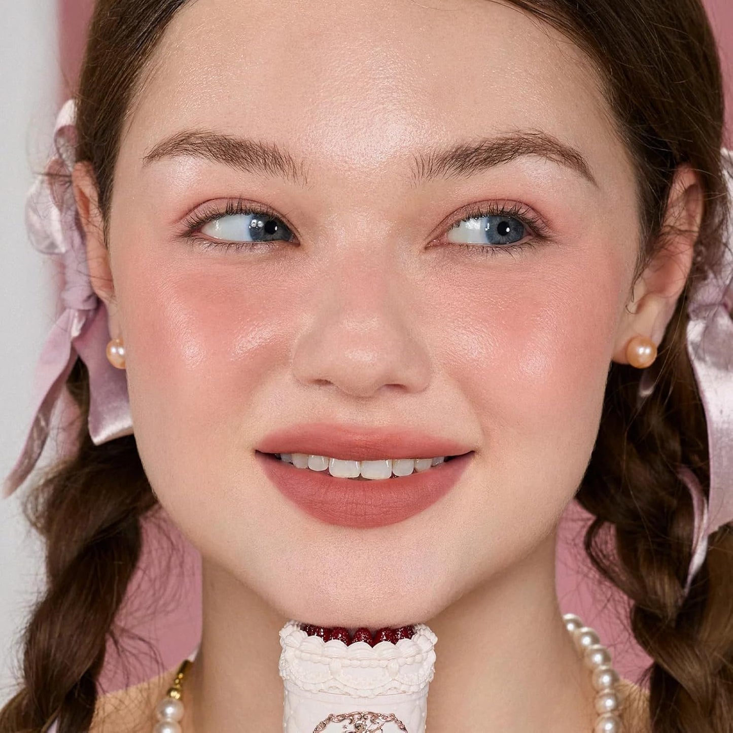 Flower Knows Strawberry Cupid Cake Lip Cream,Velvety-Smooth Matte Liquid Lipstick,Hydrating,Smudge-proof & Stain-Free Lip Stain (V03 Croissant 0.17 Fl Oz)-Velvo Beauty