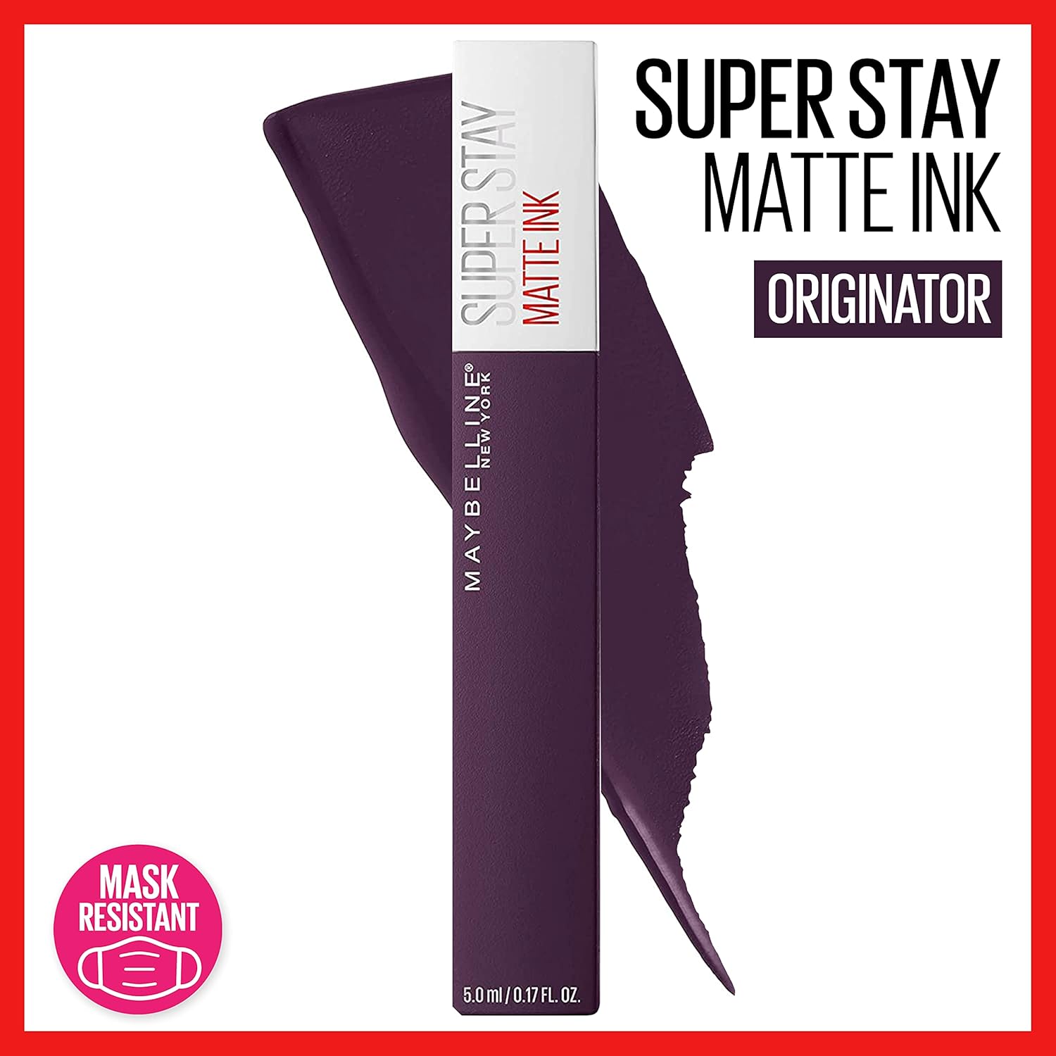 Maybelline New York SuperStay Matte Ink, Liquid Lipstick, City Edition, Originator, 0.17 Ounce-Velvo Beauty