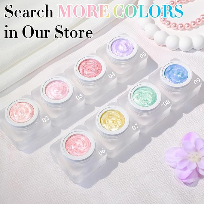 Double Rhythm 3D Nail Gel Pearl Solid Sculpting Gel for Nail Art Non-Sticky Hard Gel for Building Carving Molding Nail Extension Soak Off UV/LED Nail Art Salon Home DIY 0.5 Oz (Orange Pink-Silk 06)-Velvo Beauty