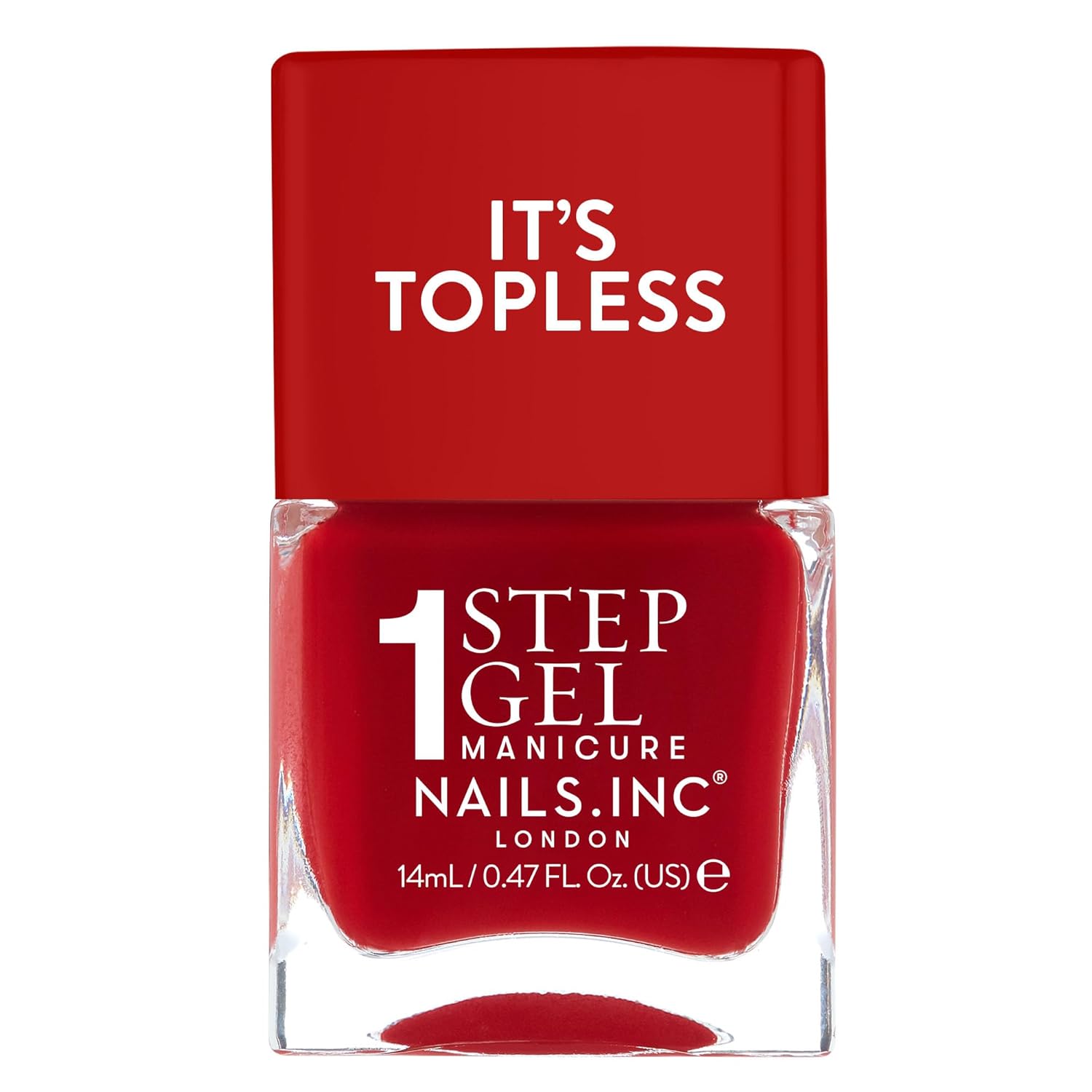 Nails Inc It's Topless Gel-Like Nail Polish, 4-in-1 Base Coat, Treatment, Color & Top Coat, Long Lasting, Strong, Chip Free Nails, Glossy Salon Quality Manicure, Air Dry, Kendall, 0.47 Fl Oz-Velvo Beauty