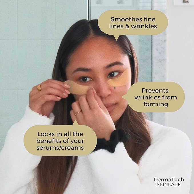 Reusable Under Eye Patches Eco-Friendly Wrinkle Patches with Tin Case | 100% Silicone Reusable Facial Patches | For Puffy Eyes, Dark Circles, Reducing Wrinkles-Velvo Beauty