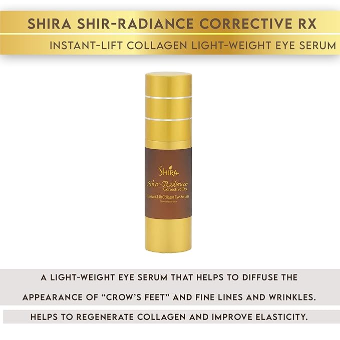 Shira Shir Radiance Corrective RX Instant-Lift Collagen Light-Weight Eye Serum Reduces Dark Circles Dullness Fine Lines and Wrinkles (30ml)-Velvo Beauty