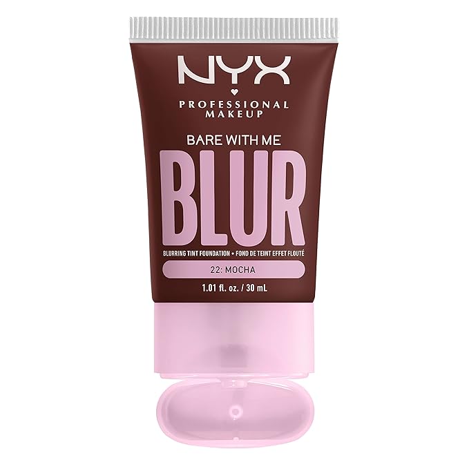 NYX PROFESSIONAL MAKEUP Bare With Me Blur Skin Tint Foundation Make Up with Matcha, Glycerin & Niacinamide - Mocha-Velvo Beauty