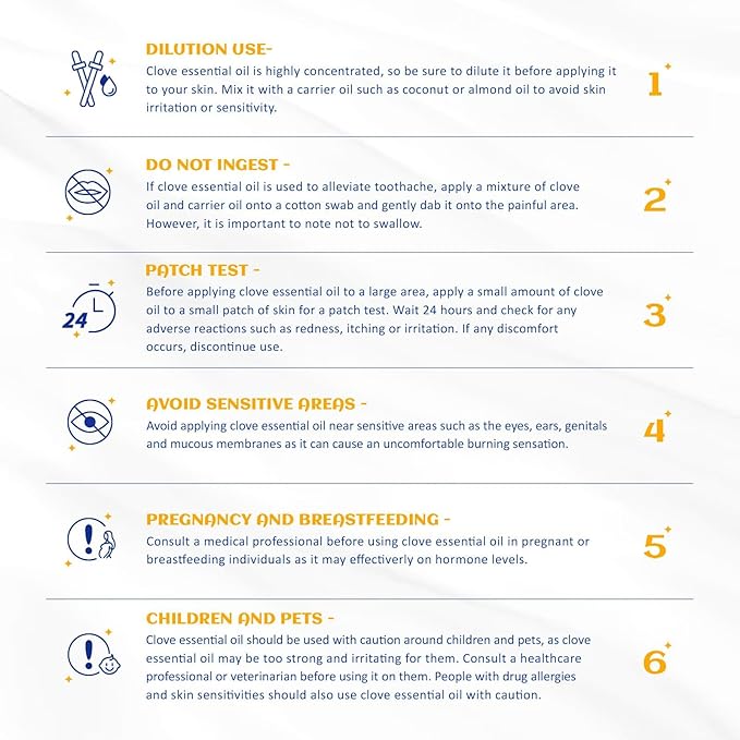 HIQILI 1 Fl Oz Clove Oil for Teeth and Gums, Oral Care, DIY Clean Spray, Aromatherapy, 100% Pure Natural Premium - 30ml-Velvo Beauty