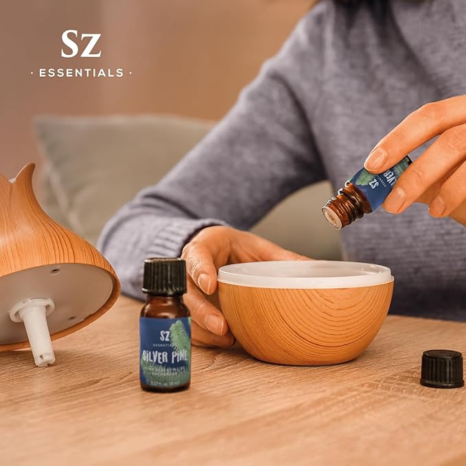 Silver Pine Essential Oil - 100% Pure & Undiluted- Extracted from Pinus Sylvestris - Clean & Fresh Scent with Woody Overtones - Therapeutic Grade & Vegan - 0.17oz (5ml)-Velvo Beauty