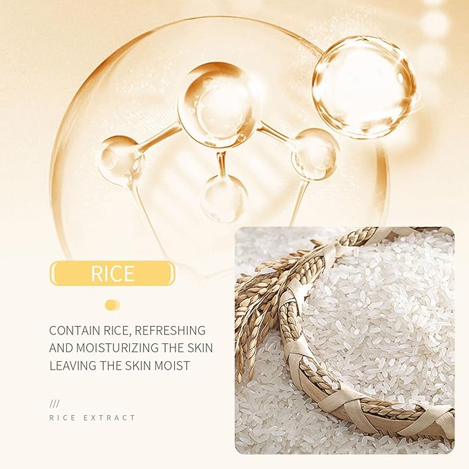 Rice Skin Care Sets, 5Pcs Face Care Set for Women, Moisturize Skin, Smooth Wrinkles & Fine Lines, Improve Skin, Hydrating Skin Care Routine Set with Rice Extract Face Serum, Mask, Cleanser, Eye Cream-Velvo Beauty