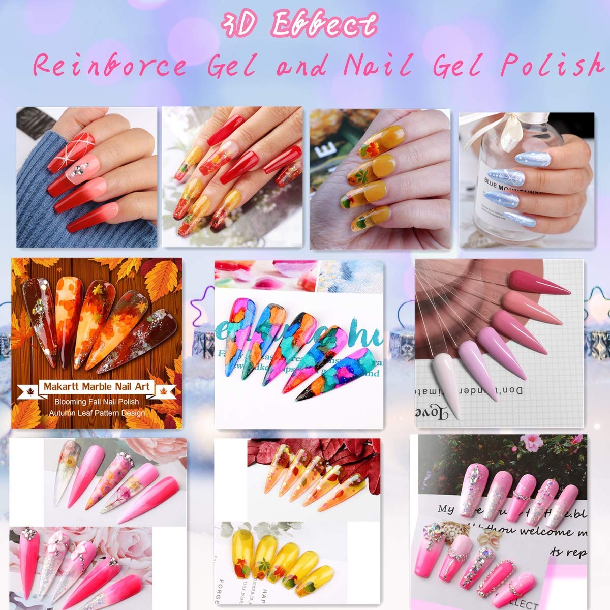 Makartt Gel Nail Strengthener Reinforce Polish, Nail Strengthening Repair Polish Nail Hardener for Treating Weak Damaged Peeling Nails Clear Soak Off Gel Lacquer Long Lasting Professional DIY Nail Art-Velvo Beauty