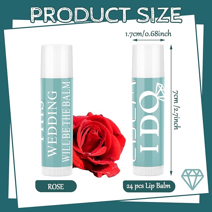 24 Pcs Bachelorette Lip Balm I Do Crew Wedding Party Gifts Bachelorette Lip Balm Gift Wedding Favors for Bachelorette Wedding Party Guest Supplies (Green)-Velvo Beauty