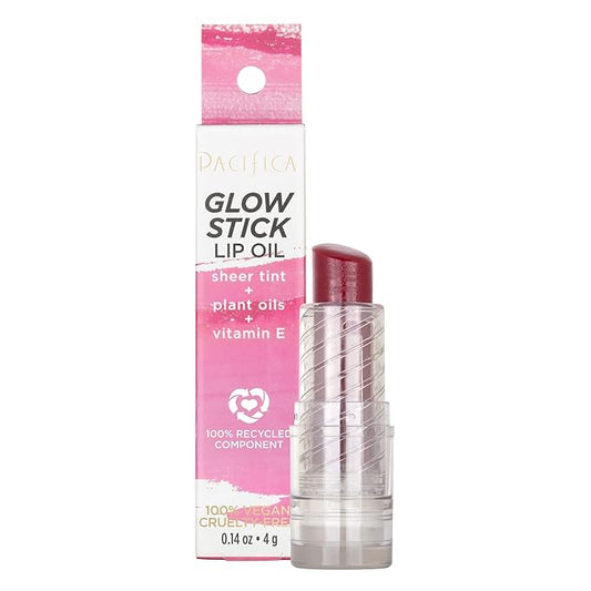 Pacifica Glow Stick Lip Oil - Crimson Crush Women 0.14 oz-Velvo Beauty