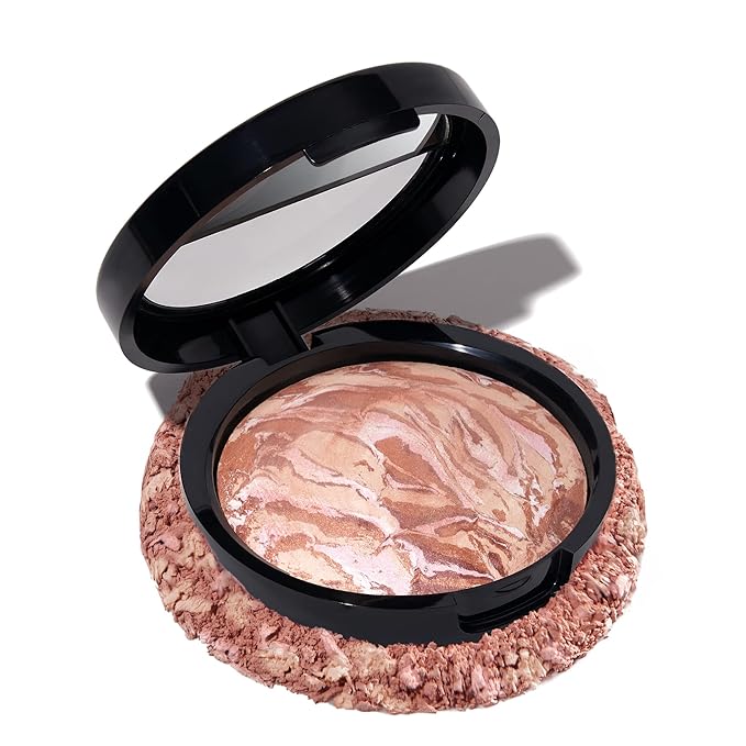 LAURA GELLER NEW YORK Baked Bronze-N-Brighten Bronzer Powder - Fair - Natural Bronze Glow-Velvo Beauty