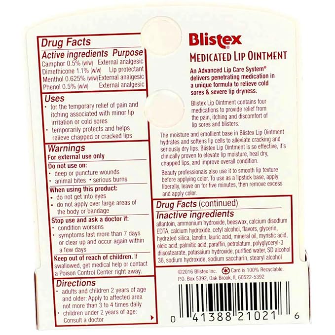 Blistex Lip Oint Bns Size .21z Blistex Lip Ointment .21oz-Velvo Beauty