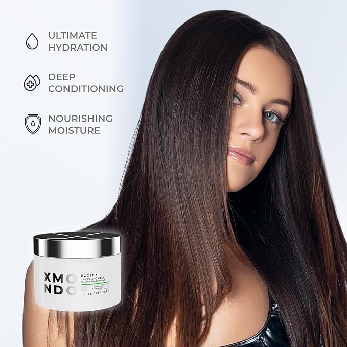 XMONDO Hydrify Ultra Hydrating Mask - Deep Conditioning Treatment for Dry, Damaged Hair, Intense Moisture with Hyaluronic Acid, Shea Butter, and Our Signature 6 Oil Blend 7.95 fl. oz.,-Velvo Beauty