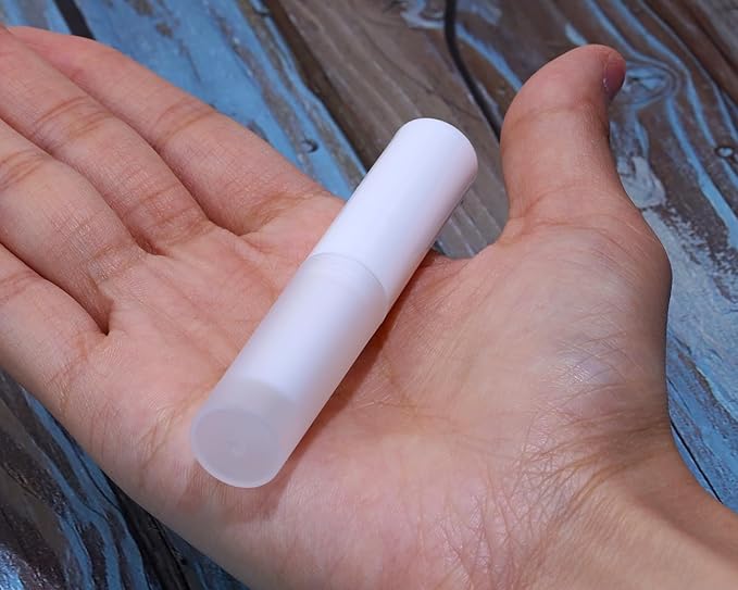 0.14oz Empty Flavored Lip Balm Container Tubes Plastic Homemade Moisturizing Lip Stick with Caps Bulk Fit for Women Adult DIY Making Supplies, 25 Count (White)-Velvo Beauty