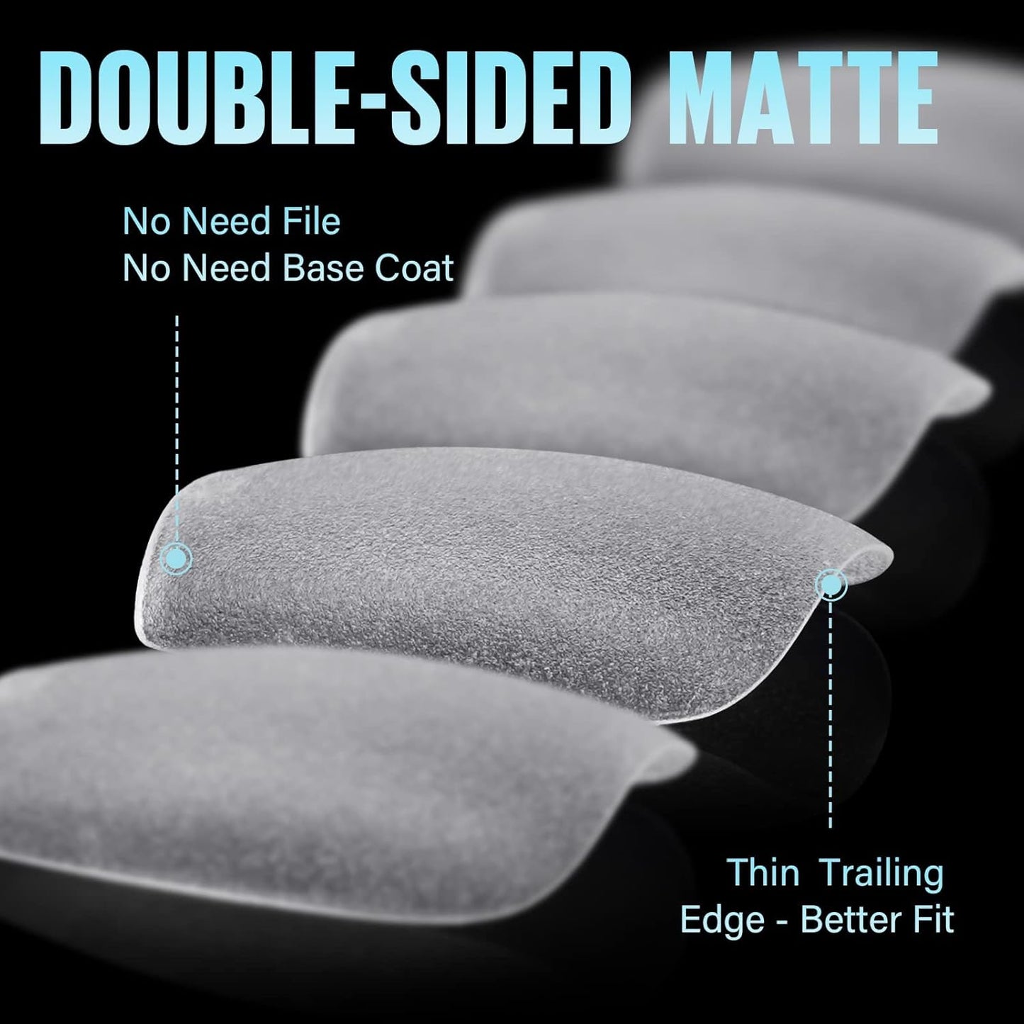 TOMICCA Short Square Nail Tips 240Pcs Pre-buff Full Matte Acrylic Fake Nails, 15 Sizes Full Cover Press on Nail for Extension Manicure Home DIY Nail Art-Velvo Beauty