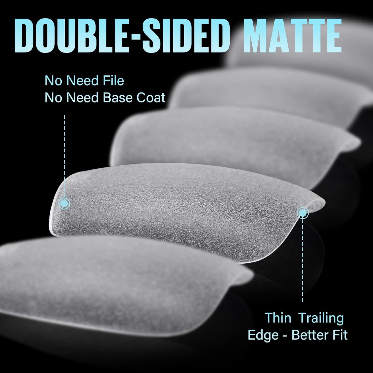 TOMICCA Short Square Nail Tips 240Pcs Pre-buff Full Matte Acrylic Fake Nails, 15 Sizes Full Cover Press on Nail for Extension Manicure Home DIY Nail Art-Velvo Beauty