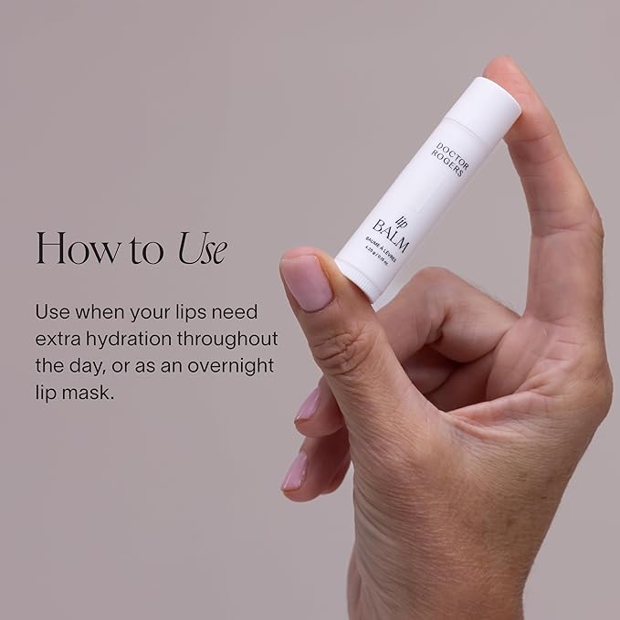 Doctor Rogers Lip Balm, Hydrating and Softening Lip Moisturizer For Very Dry Lips, Dermatologist-Created, Natural, & Hypoallergenic Moisturizing Lip Balms, 4.25g Tube-Velvo Beauty