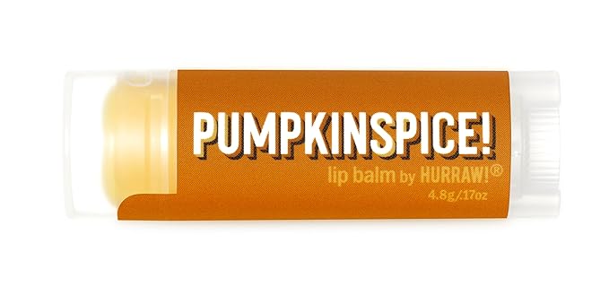 Hurraw! Pumpkin Spice Lip Balm: Organic, Certified Vegan, Cruelty and Gluten Free. Non-GMO, 100% Natural Ingredients. Bee, Shea, Soy and Palm Free. Made in USA-Velvo Beauty
