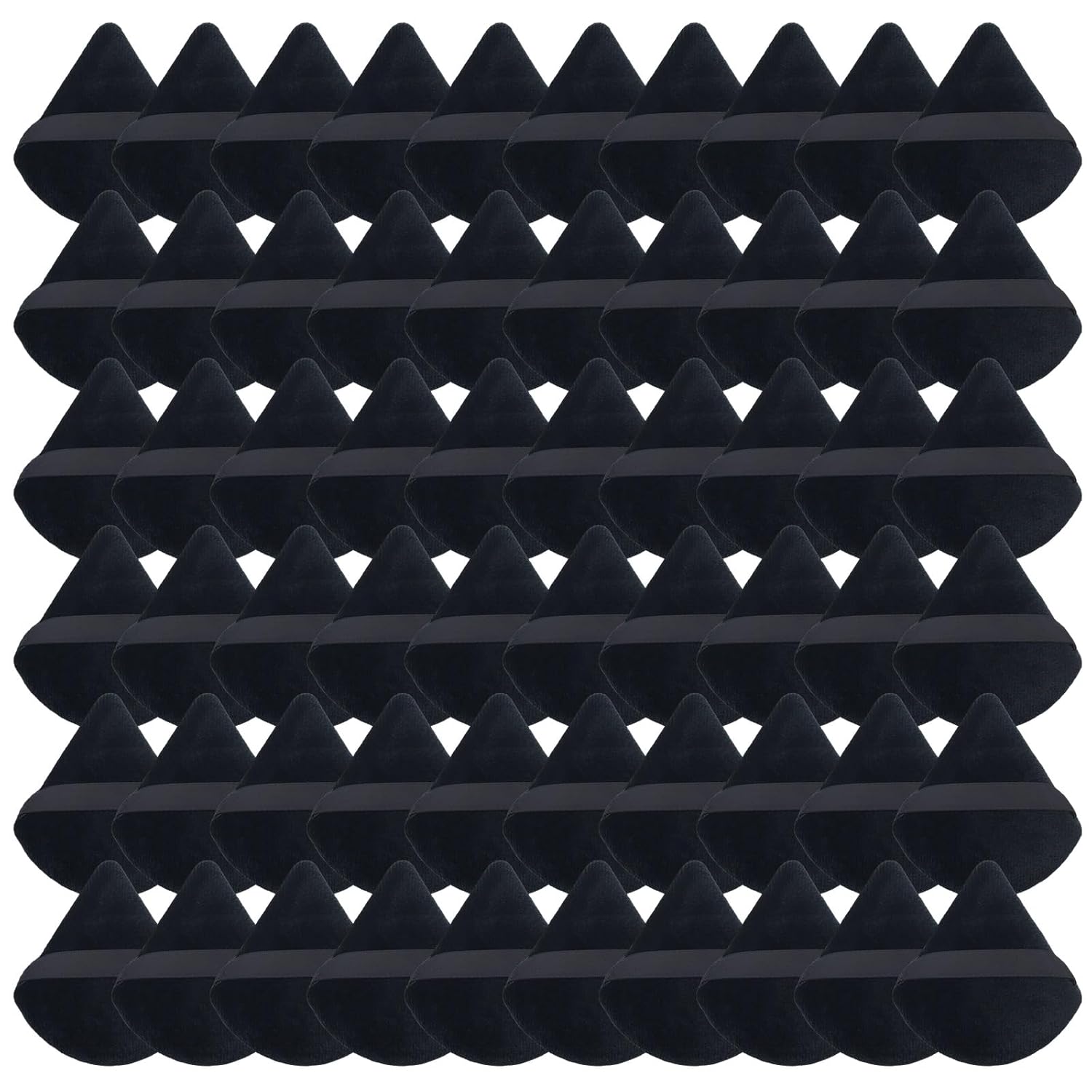 Triangle Makeup Powder Puff, 60pcs Setting Powder Puffs, This Cosmetic Wedges For Face, Under Eyes And Neck, Velvet Material-Velvo Beauty