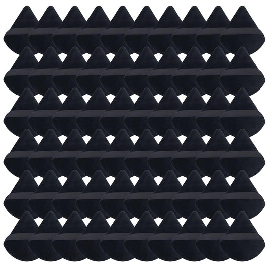 Triangle Makeup Powder Puff, 60pcs Setting Powder Puffs, This Cosmetic Wedges For Face, Under Eyes And Neck, Velvet Material-Velvo Beauty