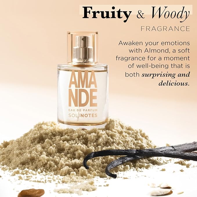 SOLINOTES Almond Perfume for Women - Eau De Parfum | Delicate Floral and Soothing Scent - Made in France - Vegan - 1.7 fl.oz-Velvo Beauty