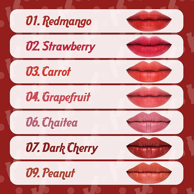 THESAEM Saemmul Mousse Candy Tint #7 Dark Cherry Mousse - High Pigment Matte Finish Long Lasting Lip Stain with Honey Extracts to Hydrate Lips - Weightless & Smudge-Proof, 0.3 fl.oz.-Velvo Beauty