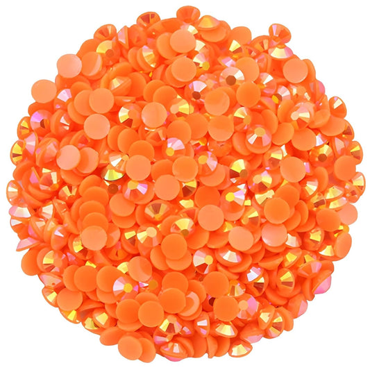 4500 Pcs SS12 3mm AB Flatback Rhinestones for Nails Art Crafts Glitter Round Shine Gems Crystals DIY Clothes Shoes （Orange AB）-Velvo Beauty