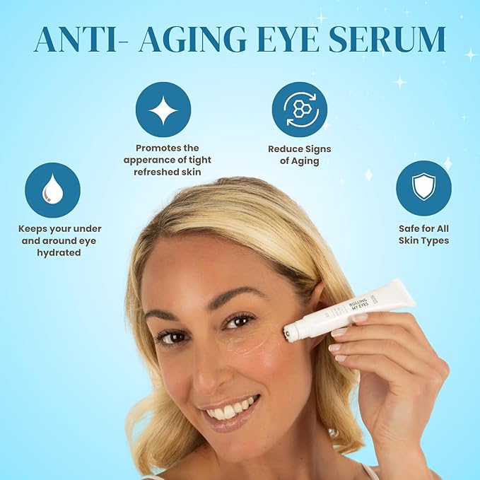 Miss Spa Eye Serum 5-in-1 Roll On Under Eye Cream, Helps De-puff and Brighten Under and Around Eyes, Anti-Aging Under Eye Roller Helps with Fine Lines and Dark Circles, Vitamin B3, Eye Bag Remover-Velvo Beauty