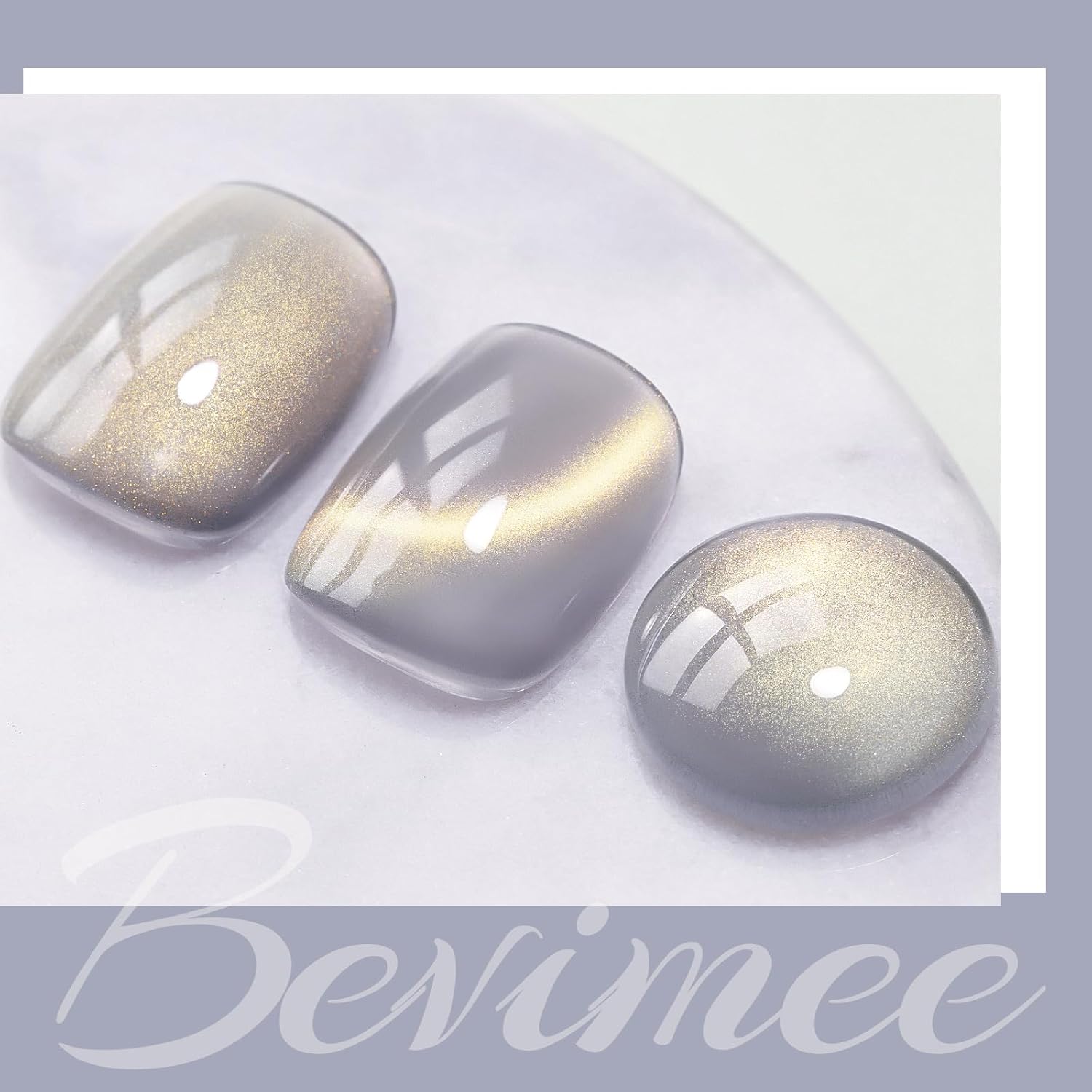 Cat Eye Gel Polish Silver Glass Jelly Magnetic Nail Polish Gel Smoothie Glitter Gloss Shine Holographic Color Velvet UV Gel Polish For Nail Art Manicure DIY At Home 12ml-Velvo Beauty