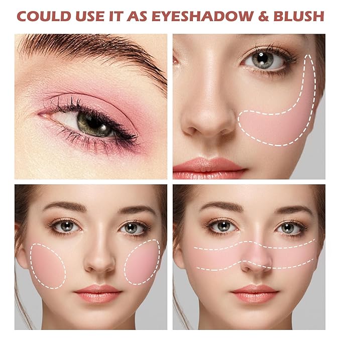 Boobeen Powder Blush, Single Color Blush Face Blush Palette Matte Baked Cream Blush Makeup Powder, High Pigment Pressed Blush for Create a Natural Cheek Flushed Look (06#)-Velvo Beauty