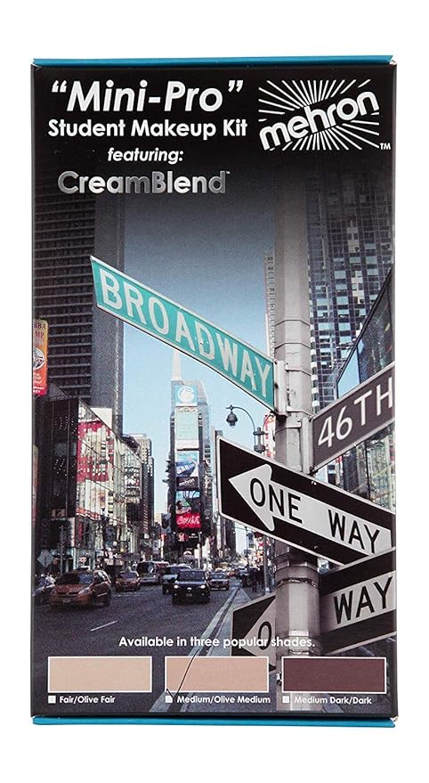 Mehron Makeup Mini-Pro Student Makeup Educational Kit (Medium/Olive)-Velvo Beauty