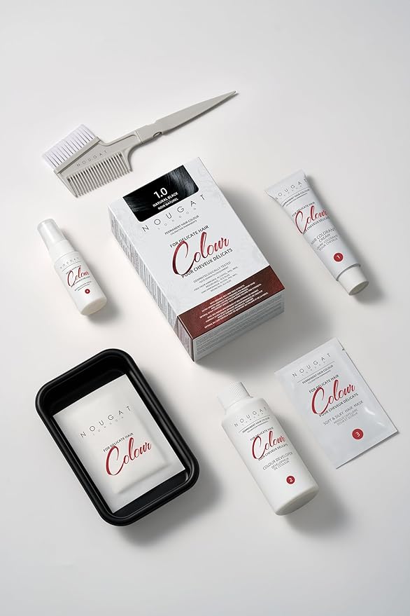 NOUGAT Cold Brew Brown Natural Permanent Hair Color Kit,Dermatologically Tested, Ammonia & Alcohol Free, 100% Grey Coverage, Hair Mask & Essence included, Long Lasting-Velvo Beauty